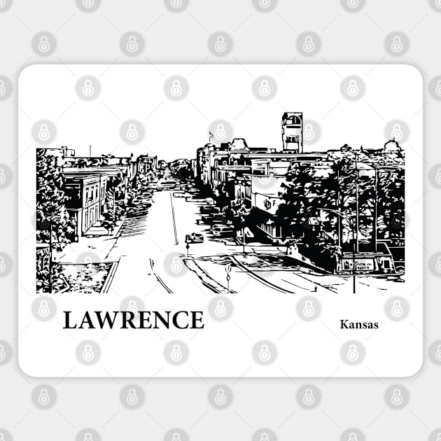 Lawrence Kansas Magnet by Lakeric
